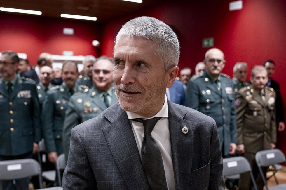 El ministro de Interior, Fernando Grande-Marlaska, durante la entrega de los Premios Guardia Civil 2023