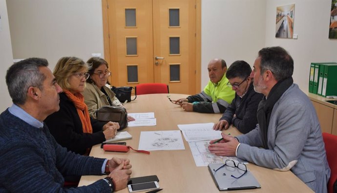 Comité de Expertos entre el Servicio de Infraestructuras, el equipo de Jardinería y un grupo de profesores expertos del Departamento de Ciencias Agroforestales para evauar los daños de la borrasca Bernard.