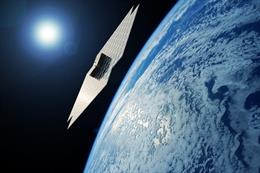 Archivo - Imagen de demostración del satélite de pruebas de AST SpaceMobile, denominado BlueWalker 3