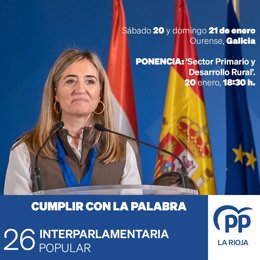 La portavoz del Grupo Parlamentario popular, Cristina Maiso, interviene en la Interparlamentaria Popular