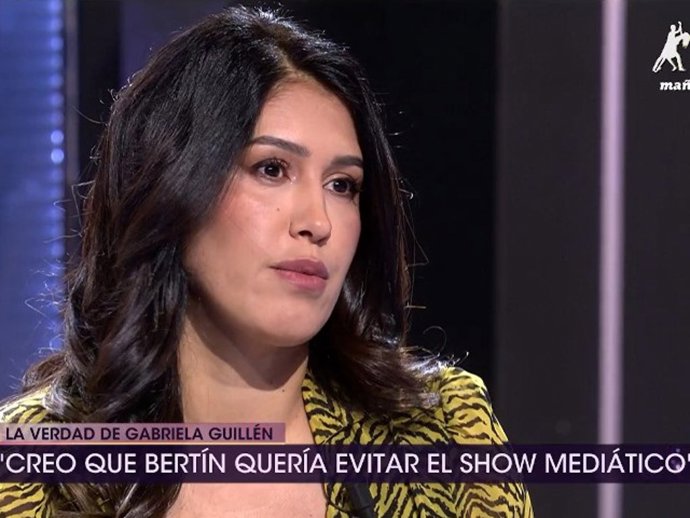 Gabriela Guillén en el plató de '¡De Viernes!'.
