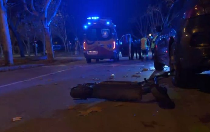 Accidente de patinente en el madrileño distrito de Ciudad Lineal.