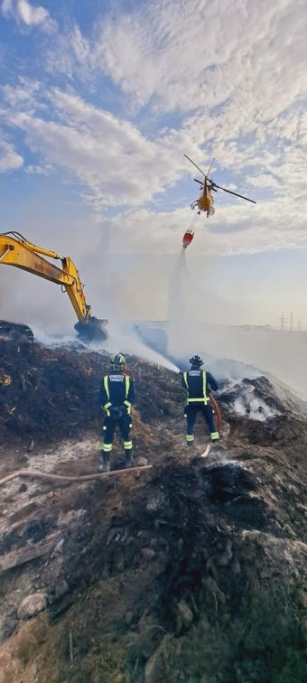 Incendio de la planta de compostaje