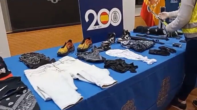 Objetos incautados en la operación de la Policía Nacional en Valladolid