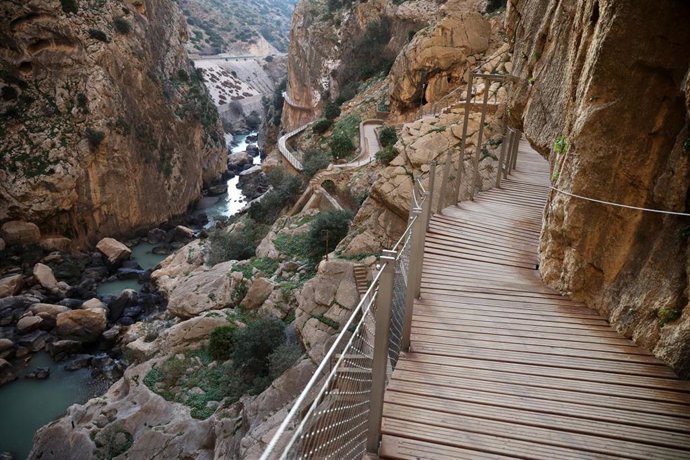 Archivo - Parte del  Caminito del Rey.