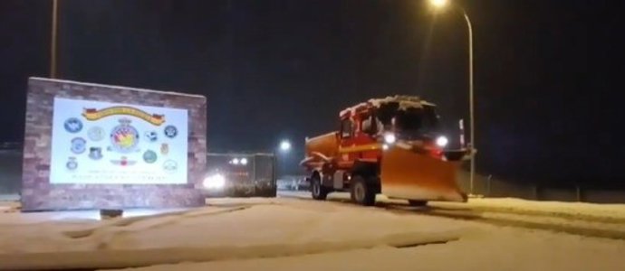 El Cuarto Batallón de Intervención en Emergencias de la UM sale de Zaragoza para colaborar con los servicios de emergencia desplegados en Soria