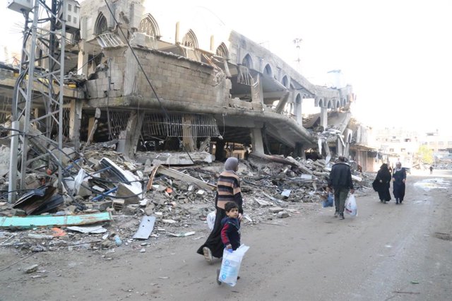 Imagen del campamento de refugiados de Yabalia, en la Franja de Gaza