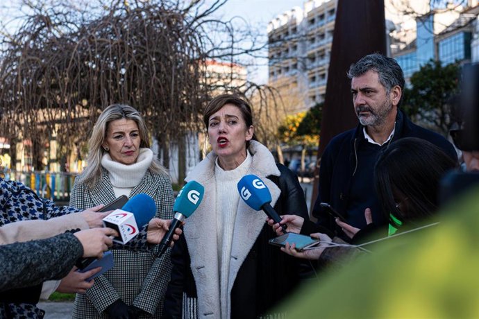 Yolanda Díaz participa en un proceso de escucha de Sumar Galicia en Vilagarcía de Arousa (Pontevedra)
