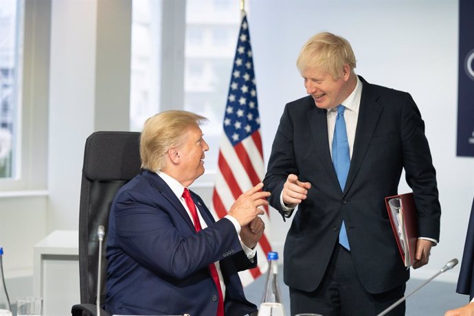 Archivo - Donald Trump i Boris Johnson en una imatge d'arxiu