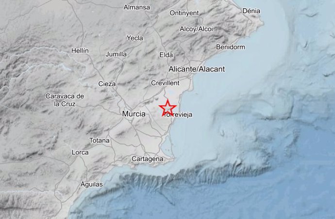 Registrado un seísmo de magnitud 2,3 en Los Montesinos (Alicante)