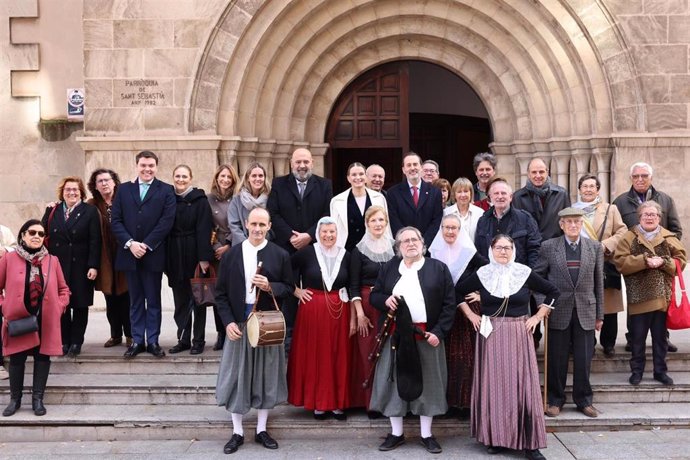 La presidenta del Govern, Marga Prohens, celebra el patrón de Palma en la parroquia de Sant Sebastià