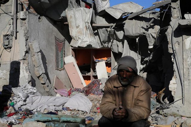 Imagen de archivo de bombardeos israelíes sobre Gaza 