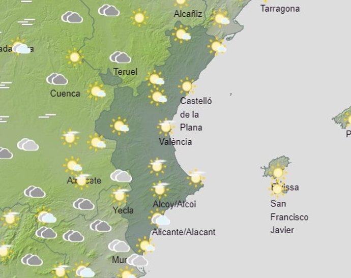 Predicción meteorológica de este domingo, 21 de enero