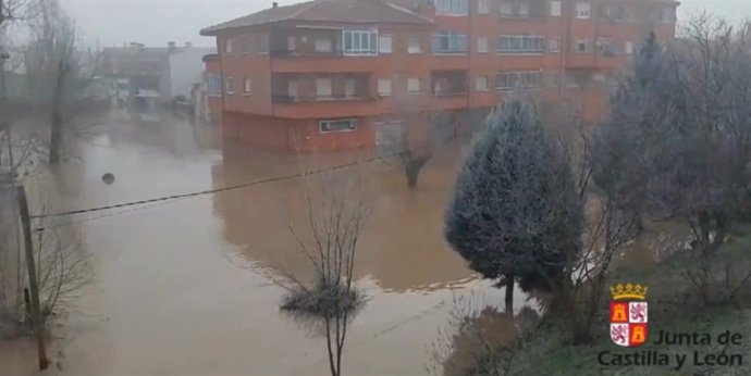 Inundaciones registradas en Viana de Cega (Valladolid)