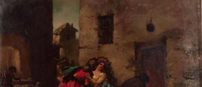 Archivo - Escena de majos y celestina, de Eugenio Lucas Villaamil