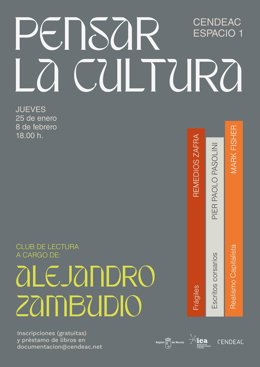 Cartel del club de lectura del Cendeac.