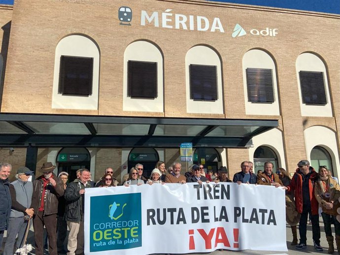 Extremeños concentrados este domingo en la estación de tren de Mérida para reivindicar la reapertura del tren Ruta de la Plata