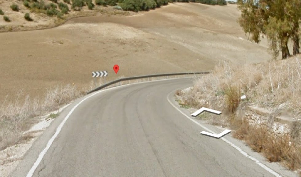 Punto donde ha tenido lugar el accidente.