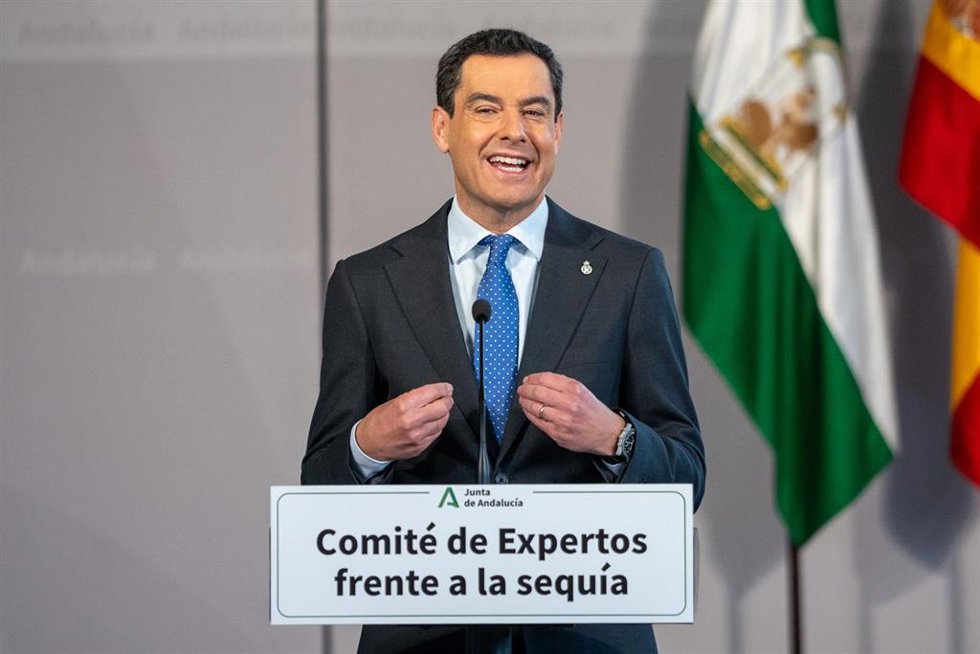 El presidente de la Junta de Andalucía, Juanma Moreno