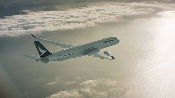 Archivo - Un avión de Cathay Pacific.