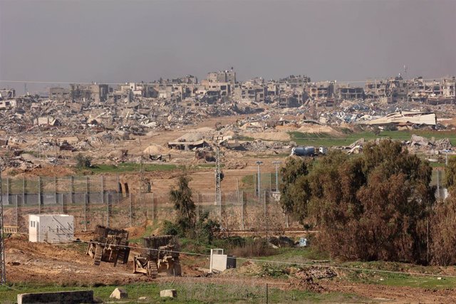 Vista de zonas destruidas en la Franja de Gaza