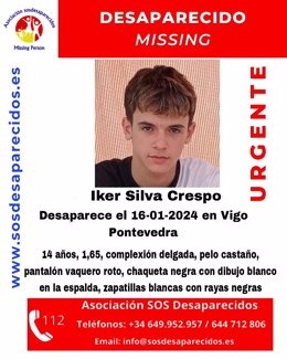Buscan a un niño de 14 años desaparecido en Vigo el pasado martes.