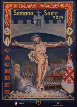 Cartel oficial de la Semana Santa de Cáceres 2024