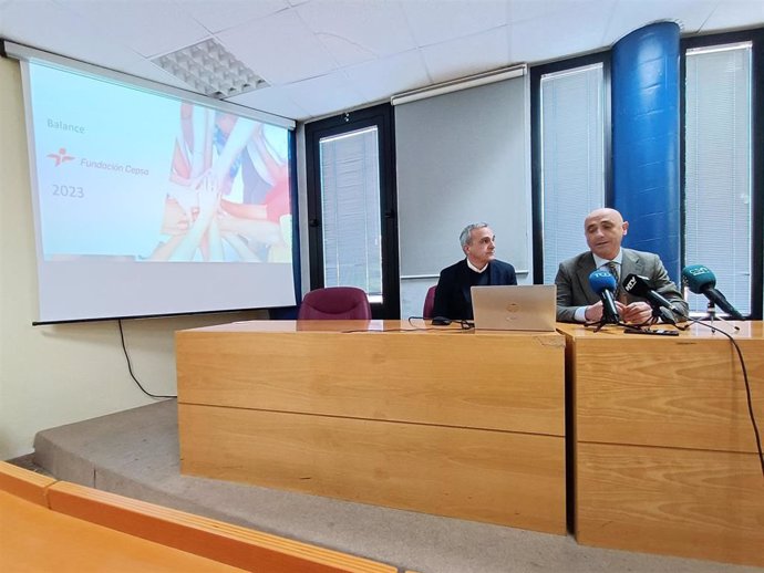 Presentación de la memoria de 2023 de la Fundación Cepsa en Huelva.