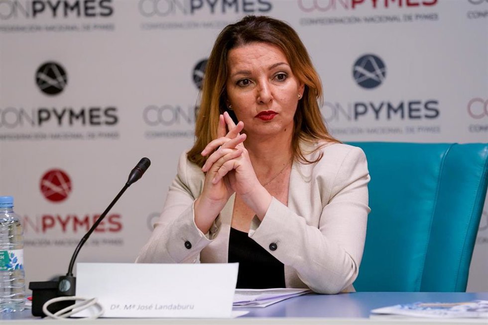 Archivo - La secretaria general de la unión de autónomos UATAE, M José Landaburu durante el acto de presentación de Conpymes, en la Casa Árabe, a 21 de mayo de 2021, en Madrid (España). Conpymes es una nueva patronal de pymes y autónomos de España, un 