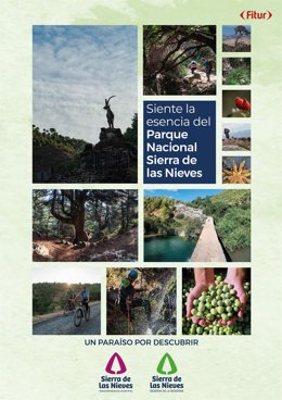 Cartel promocional de la comarca de la Sierra de las Nieves.