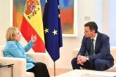 Foto: España.- Sánchez recibe en el Palacio de la Moncloa a Hillary Clinton, el segundo encuentro en menos de un año