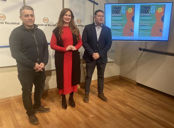 Ángel Lévid (i), Yolanda Burgoa y Alberto Redondo, durante la presentación del certamen.