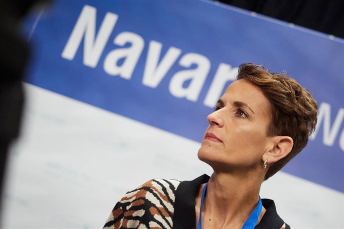 Archivo - La presidenta del Gobierno de Navarra, María Chivite.