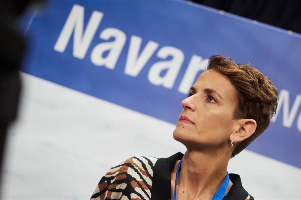 Archivo - La presidenta del Gobierno de Navarra, María Chivite.