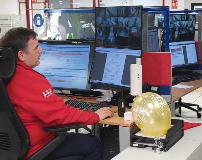 Sala operativa del 112 Canarias en Fin de Año