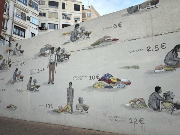 Mural 'Fashion victim', d'Escif