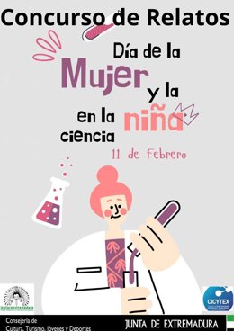 Cartel del Concurso de Relatos Día de la Mujer y la Niña en la Ciencia