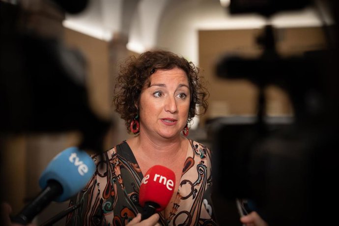 Archivo - La portavoz del PSC en el Parlament de Catalunya, Alicia Romero, ofrece declaraciones a los medios de comunicación después de una reunión antes del Debate de Política General, a 27 de septiembre de 2022, en Barcelona, Cataluña (España). Aragon
