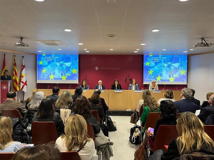 Imagen de la Jornada Europea de Mediación organizada en la sede del Colegio de Barcelona (Icab)