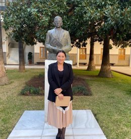 La parlamentaria de Por Andalucía Alejandra Durán, en una foto de archivo en el Parlamento andaluz.