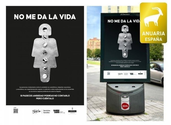 Cartel de 'No me da la vida', campaña de Servicios seleccionada en los Premios Anuaria 2023.