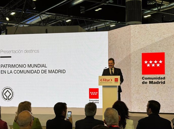 Mariano de Paco en la presentación de las Ciudades Patrimonio de la Unesco en Fitur.