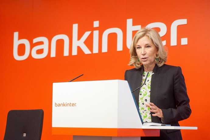 Archivo - La consejera delegada de Bankinter, María Dolores Dancausa, durante la presentación de resultados del primer trimestre de 2019.