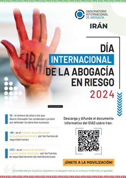 El Colegio de Abogados de Málaga se suma al Día de la Abogacía en Riesgo que en 2024 reconoce a los letrados iraníes.