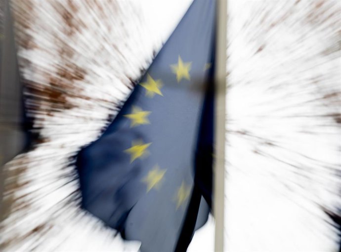 Una bandera de la Unión Europea