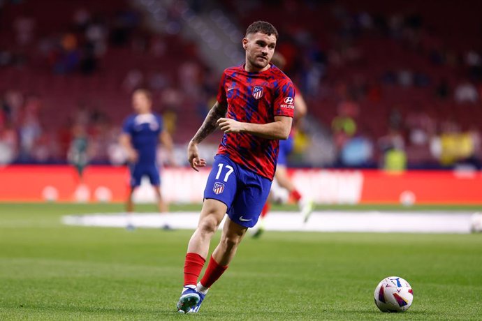 Archivo - Javi Galan of Atletico de Madrid warms up during the spanish league, LaLiga EA Sports, football match played between Atletico de Madrid and Cadiz CF at Civitas Metropolitano stadium on October 01, 2023, in Madrid, Spain.