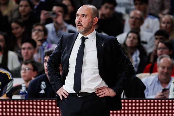 Archivo - Chus Mateo durante un partido del Real Madrid