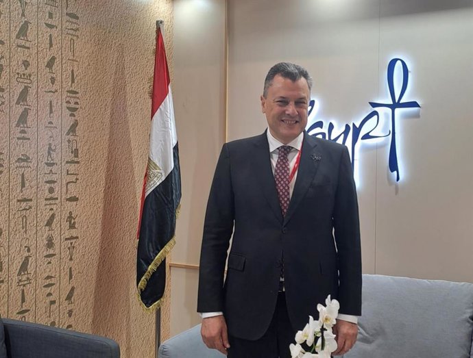 El ministro de Turismo de Egipto, Ahmed Issa, durante su participación en 2024 en la Feria Internacional de Turismo (Fitur) en Madrid, España