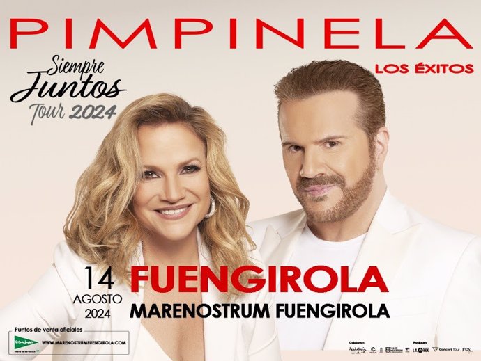 Pimpinela recalará el 14 de agosto en Marenostrum Fuengirola.