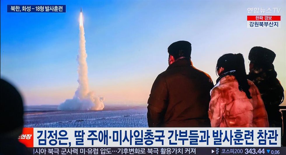 Archivo - Lanzamiento de un misil en Corea del Norte